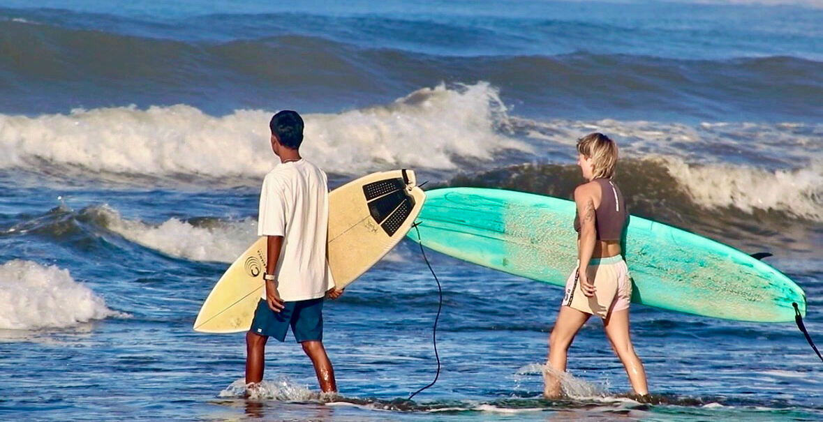 Surfers in the lineup
