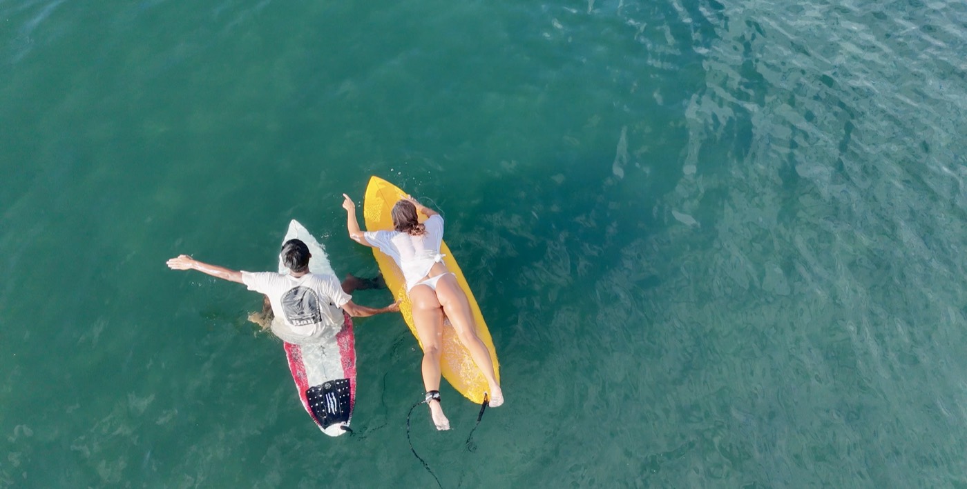 Paddling out and working on positioning